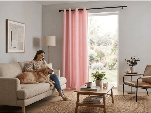 Zavjesa OXFORD LIGHT 140x250 cm, ružičasta Sistem za vješanje: Traka za nabiranje