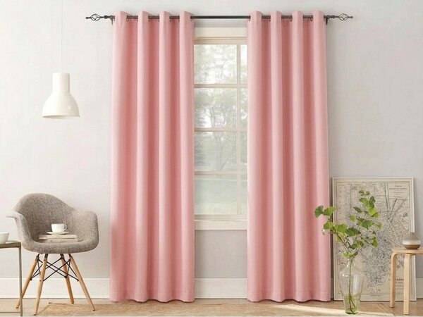 Zavjesa OXFORD LIGHT 140x250 cm, ružičasta Sistem za vješanje: Traka za nabiranje
