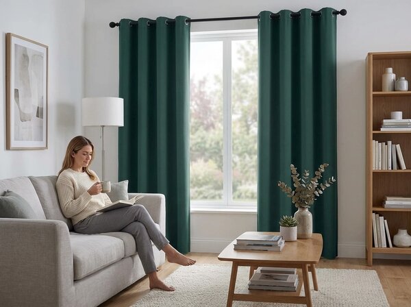 Tirkizna zavjesa OXFORD 140x250 cm Sistem za vješanje: Metalni prstenovi