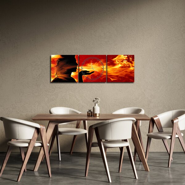 Slika žene s plamenom (sa satom) (90x30 cm)