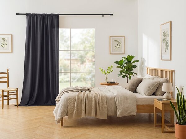 Zavjesa OXFORD LIGHT 140x250 cm, tamno siva Sistem za vješanje: Traka za nabiranje