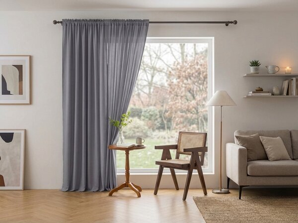 Zavjesa OXFORD LIGHT 140x250 cm, svijetlosiva Sistem za vješanje: Traka za nabiranje
