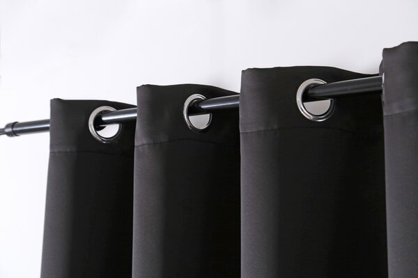 2x Crna zavjesa OXFORD 140x250 cm
