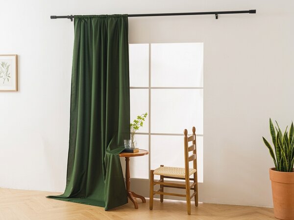 Zavjesa OXFORD LIGHT 140x250 cm, tamno zelena Sistem za vješanje: Traka za nabiranje