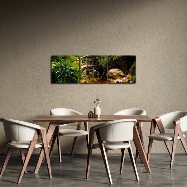 Slika - Most preko riječice (sa satom) (90x30 cm)