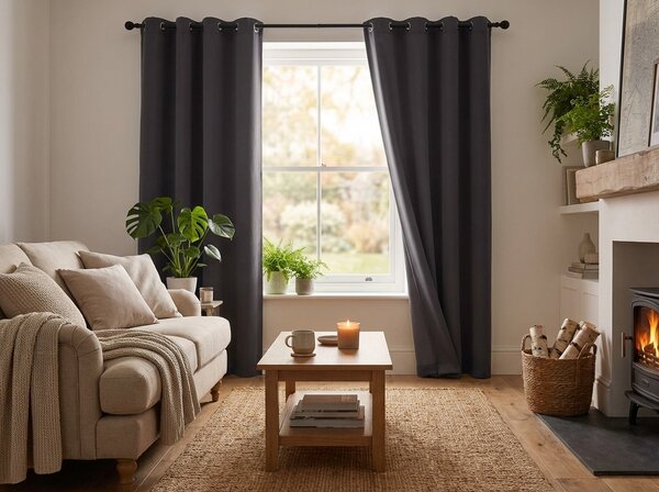 Crna zavjesa OXFORD 140x250 cm Sistem za vješanje: Traka za nabiranje