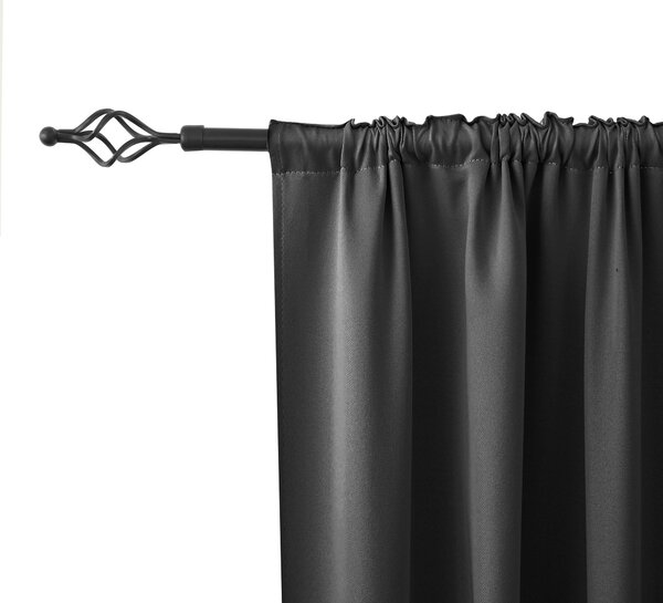 Crna zavjesa OXFORD 140x250 cm Sistem za vješanje: Traka za nabiranje