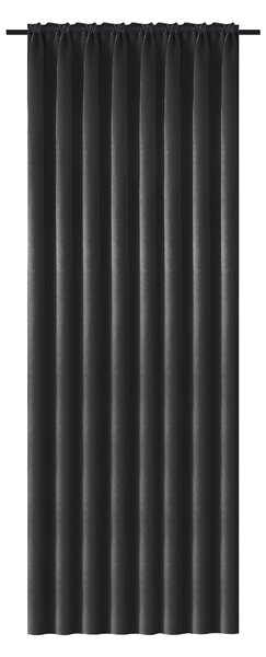 Crna zavjesa OXFORD 140x250 cm Sistem za vješanje: Traka za nabiranje