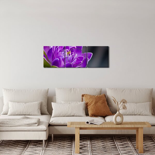 Slika cvijeta (sa satom) (90x30 cm)