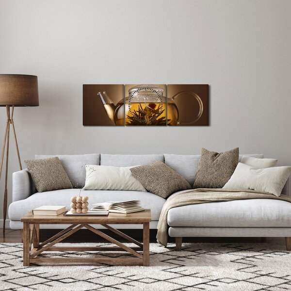 Slika - Čaj u pet (sa satom) (90x30 cm)