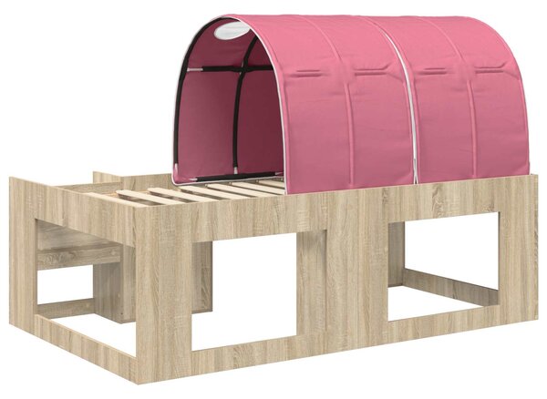 Krevet s Tunnels 3 kom. Sonoma i Pink Konstruirano drvo - Smeđa / 108,5 x 203,2 x 64,8 cm