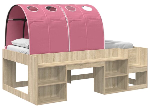 Krevet s Tunnels 3 kom. Sonoma i Pink Konstruirano drvo - Smeđa / 108,5 x 203,2 x 64,8 cm