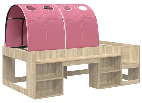 Krevet s Tunnels 3 kom. Sonoma i Pink Konstruirano drvo - Smeđa / 108,5 x 203,2 x 64,8 cm