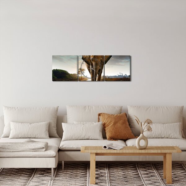 Slika slona (sa satom) (90x30 cm)