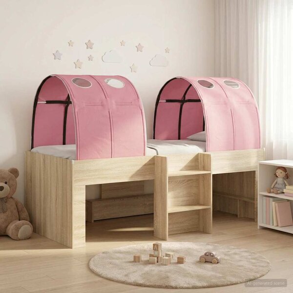 Krevet s Tunnels 4 pcs Sonoma i Pink Konstruirano drvo - Smeđa / 193 x 96,1 x 68,5 cm
