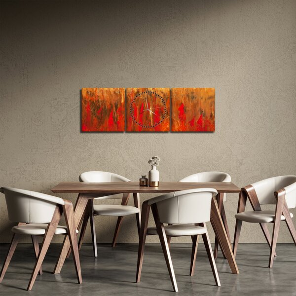 Slikanje naslikane apstrakcije (sa satom) (90x30 cm)