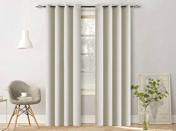 2x Bijelo-krem zavjesa OXFORD 140x250 cm