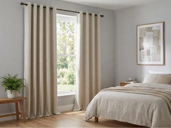 2x Bijelo-krem zavjesa OXFORD 140x250 cm