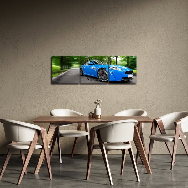 Slika - Trkaći automobil (sa satom) (90x30 cm)