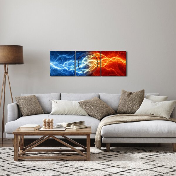 Slika električnog napona (sa satom) (90x30 cm)