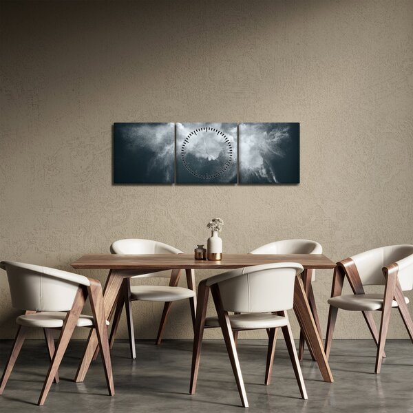 Slika apstrakcije (sa satom) (90x30 cm)
