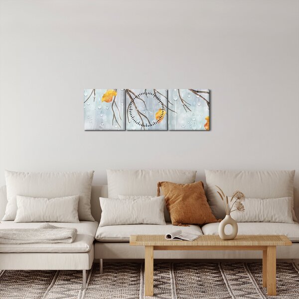Slika - Kišna jesen (sa satom) (90x30 cm)