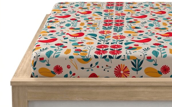 Plahta od mikrovlakana RETRO BIRD šarena 90x200 cm