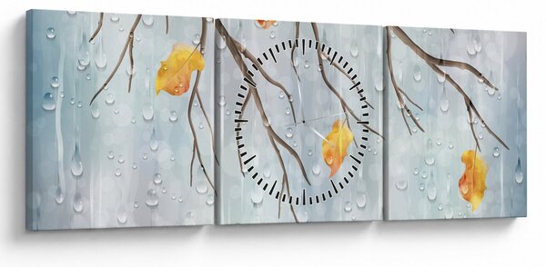 Slika - Kišna jesen (sa satom) (90x30 cm)
