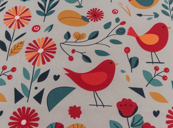 Plahta od mikrovlakana RETRO BIRD šarena 90x200 cm