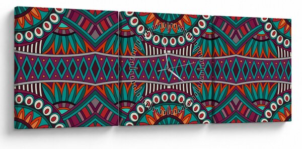 Slika ornamentalne apstrakcije (sa satom) (90x30 cm)