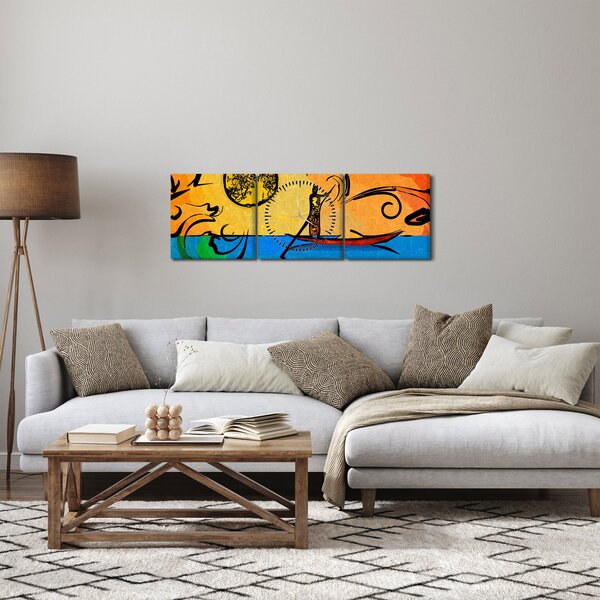 Slika drevne slike (sa satom) (90x30 cm)