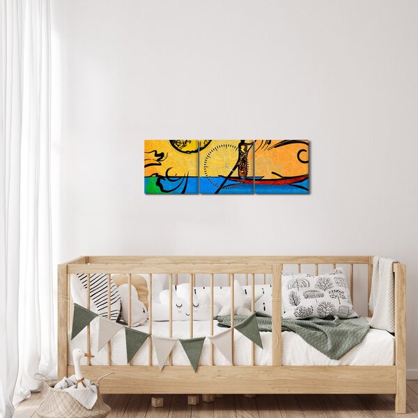 Slika drevne slike (sa satom) (90x30 cm)