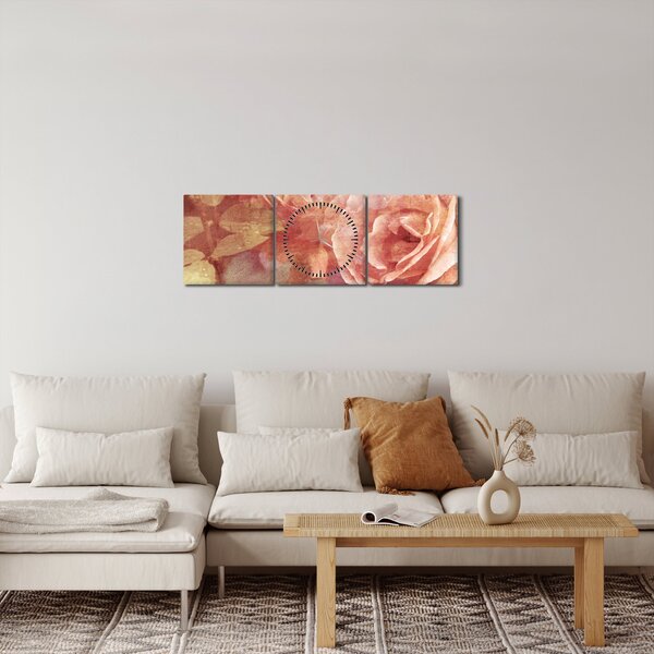 Slika ruža (sa satom) (90x30 cm)