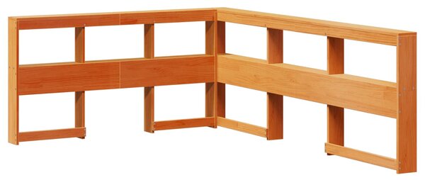Krevet s policama s uzglavljem 2 pcs Vosak smeđa 200 x 140 cm - Smeđa / 200 x 140 cm