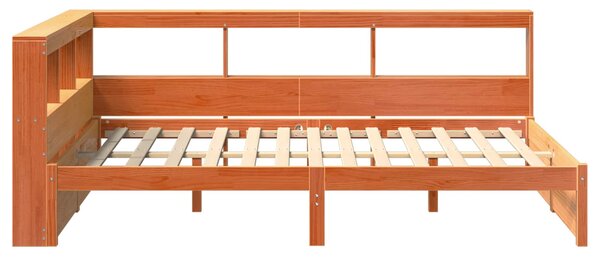 Krevet s policama s uzglavljem 2 pcs Vosak smeđa 200 x 140 cm - Smeđa / 200 x 140 cm