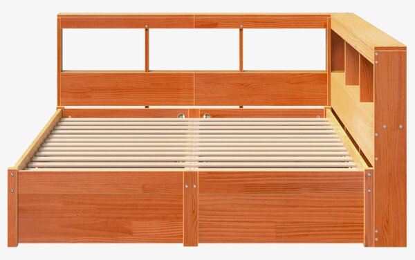 Krevet s policama s uzglavljem 2 pcs Vosak smeđa 200 x 140 cm - Smeđa / 200 x 140 cm