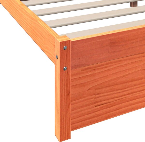 Krevet s policama s uzglavljem 2 pcs Vosak smeđa 200 x 140 cm - Smeđa / 200 x 140 cm