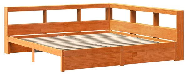 Krevet s policama s uzglavljem 2 pcs Vosak smeđa 200 x 200 cm - Smeđa / 200 x 200 cm