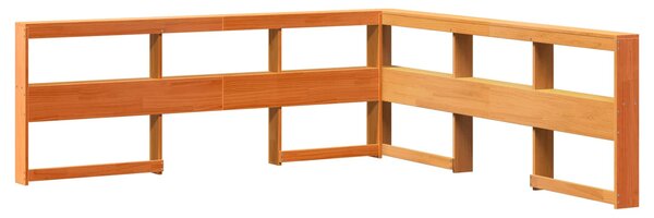 Krevet s policama s uzglavljem 2 pcs Vosak smeđa 200 x 200 cm - Smeđa / 200 x 200 cm