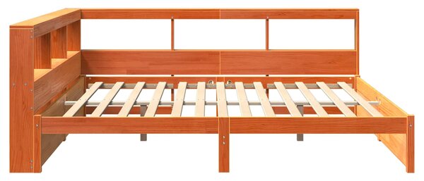 Krevet s policama s uzglavljem 2 pcs Vosak smeđa 200 x 200 cm - Smeđa / 200 x 200 cm
