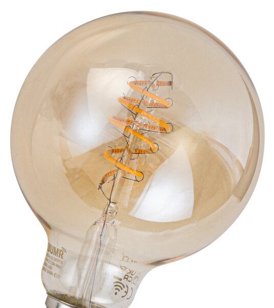 Set od 5 pametnih E27 LED žarulja s prigušivanjem G95 jantarne 4.9W 320 lm 2500K Zigbee