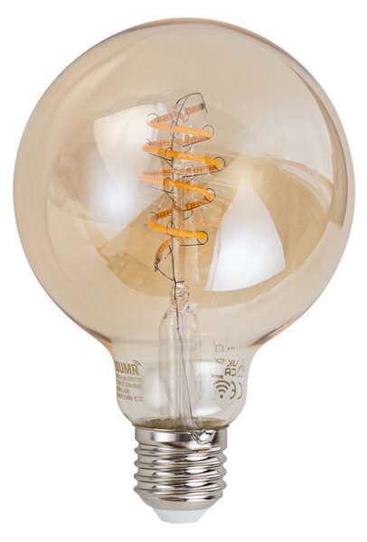 Set od 5 pametnih E27 LED žarulja s prigušivanjem G95 jantarne 4.9W 320 lm 2500K Zigbee