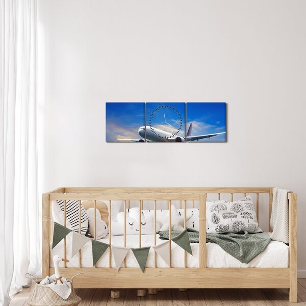 Slika aviona (sa satom) (90x30 cm)