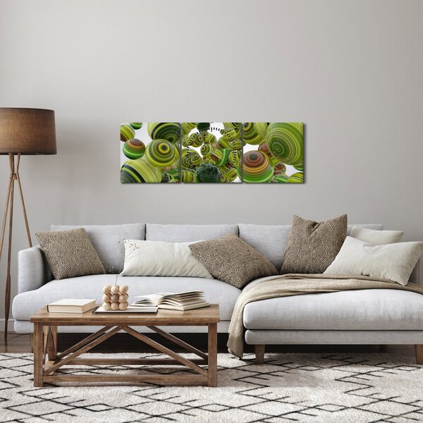 Slika prugastih kugli (sa satom) (90x30 cm)