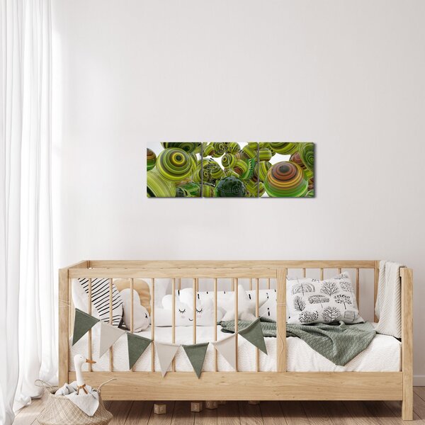 Slika prugastih kugli (sa satom) (90x30 cm)