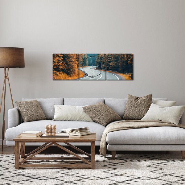 Slika - Vijugava cesta (sa satom) (90x30 cm)