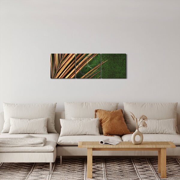 Slika s lišćem (sa satom) (90x30 cm)