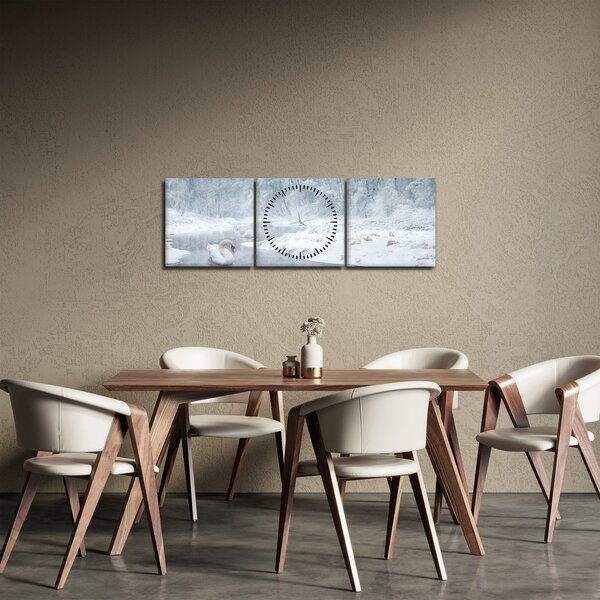 Slika labudova (sa satom) (90x30 cm)