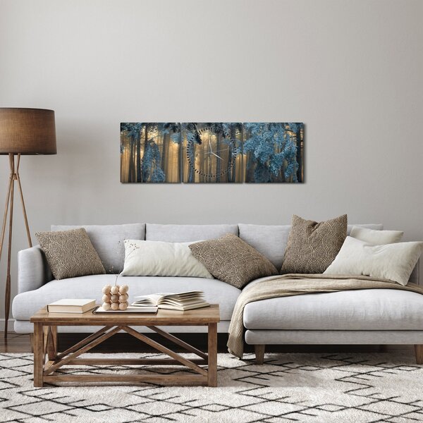 Slika snježne šume (sa satom) (90x30 cm)