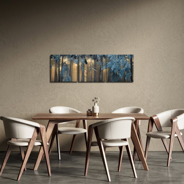 Slika snježne šume (sa satom) (90x30 cm)